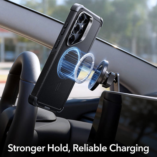 MagSafe hoes voor Samsung Galaxy S26 Ultra, ESR, Cyber Armor Kickstand, Zwart