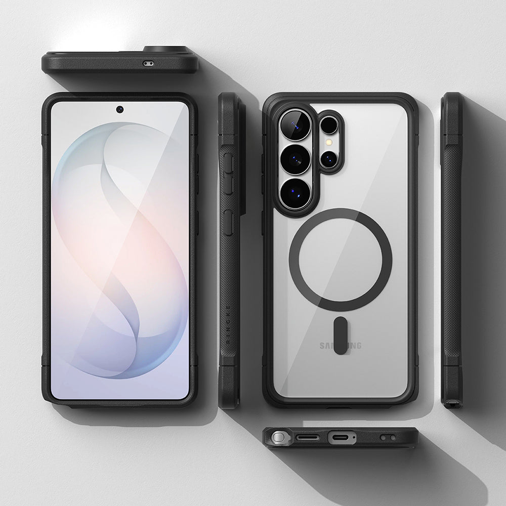 Coque MagSafe pour Samsung Galaxy S26 Ultra, Ringke, Fusion Bold, Noire