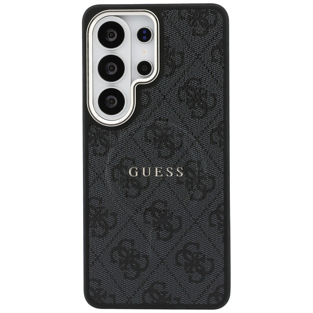 MagSafe Hülle für Samsung Galaxy S26 Ultra S948, Guess, 4G Embossed Ring, Schwarz