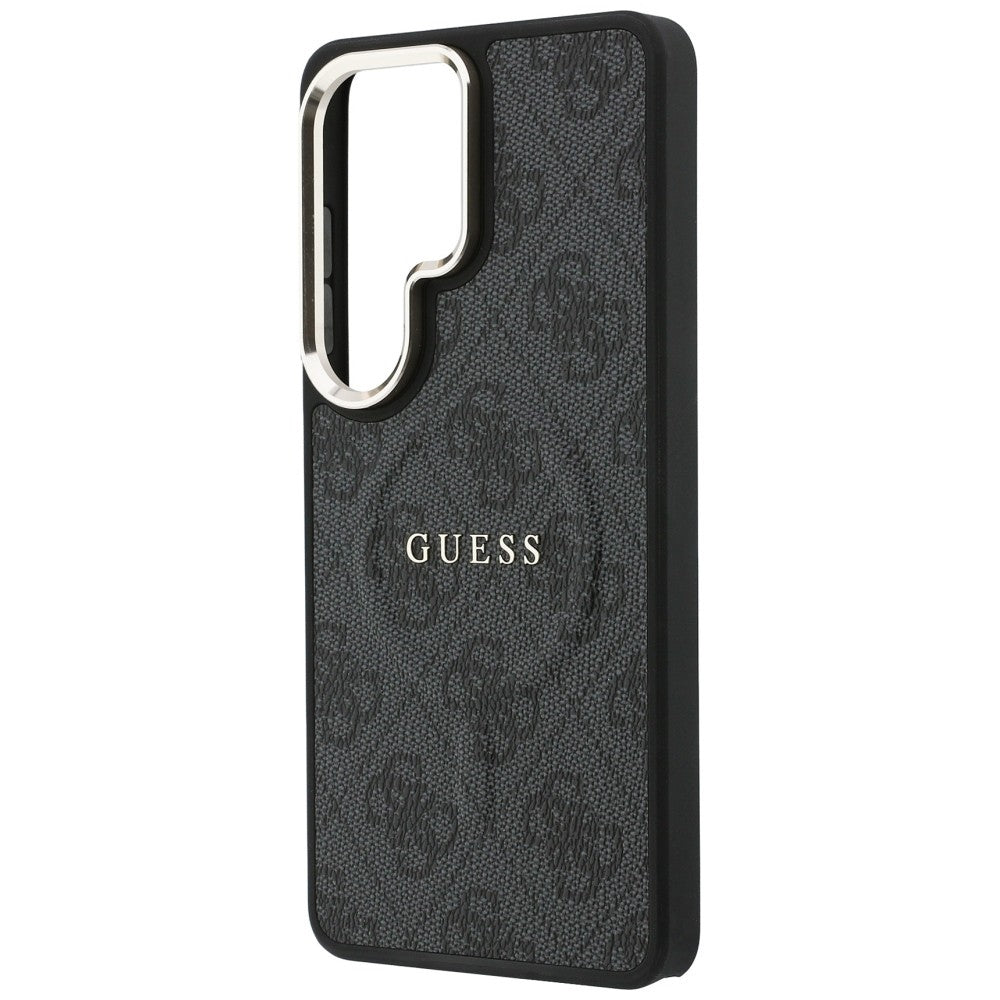 MagSafe Hülle für Samsung Galaxy S26 Ultra S948, Guess, 4G Embossed Ring, Schwarz