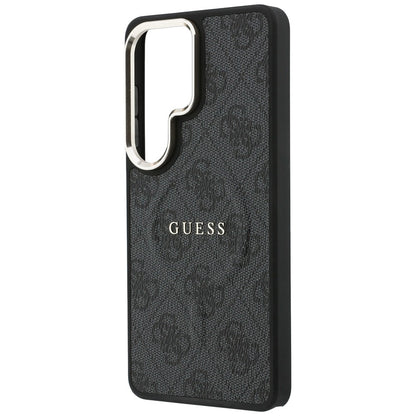 MagSafe Hülle für Samsung Galaxy S26 Ultra S948, Guess, 4G Embossed Ring, Schwarz