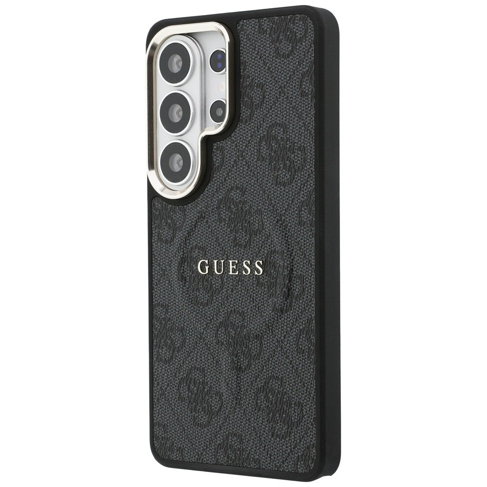 MagSafe Hülle für Samsung Galaxy S26 Ultra S948, Guess, 4G Embossed Ring, Schwarz