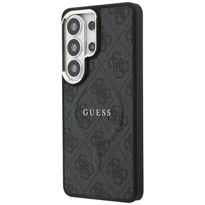 MagSafe Hülle für Samsung Galaxy S26 Ultra S948, Guess, 4G Embossed Ring, Schwarz