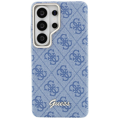 MagSafe hoesje voor Samsung Galaxy S26 Ultra S948, Guess, 4G Script Logo, Blauw