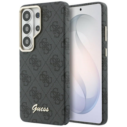 MagSafe hoesje voor Samsung Galaxy S26 Ultra S948, Guess, 4G Script Logo, Zwart