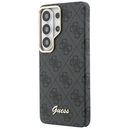 MagSafe hoesje voor Samsung Galaxy S26 Ultra S948, Guess, 4G Script Logo, Zwart
