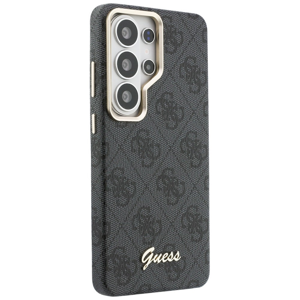 MagSafe hoesje voor Samsung Galaxy S26 Ultra S948, Guess, 4G Script Logo, Zwart