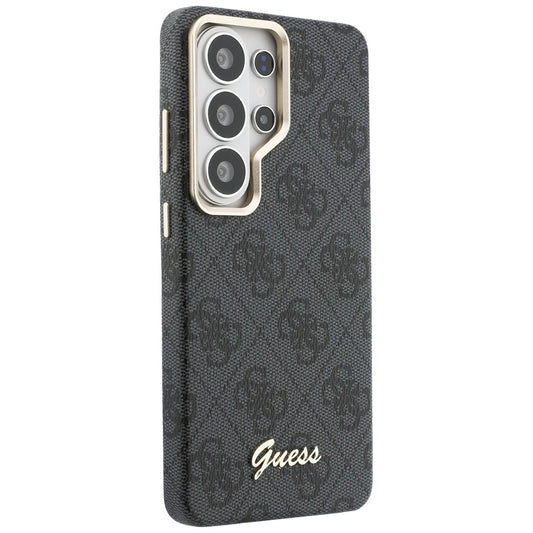 Coque MagSafe pour Samsung Galaxy S26 Ultra S948, Guess, Logo Script 4G, Noire