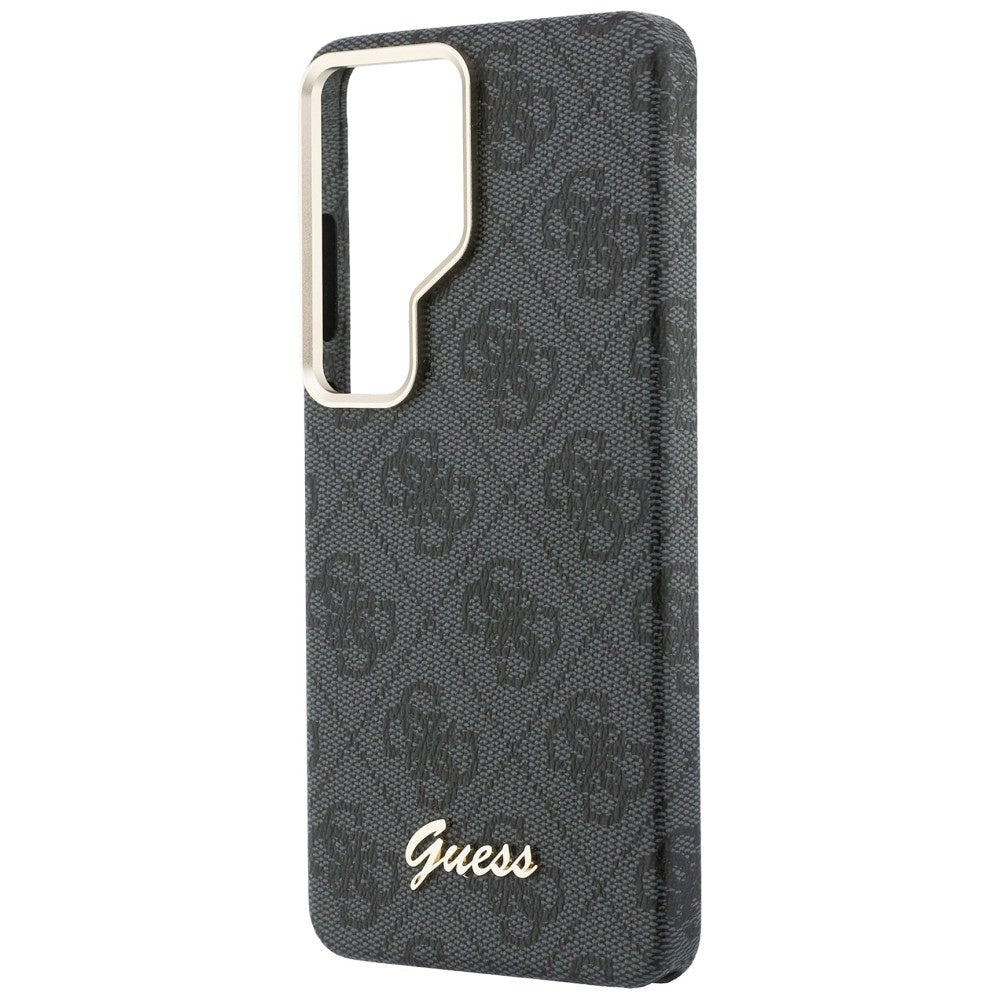 MagSafe hoesje voor Samsung Galaxy S26 Ultra S948, Guess, 4G Script Logo, Zwart