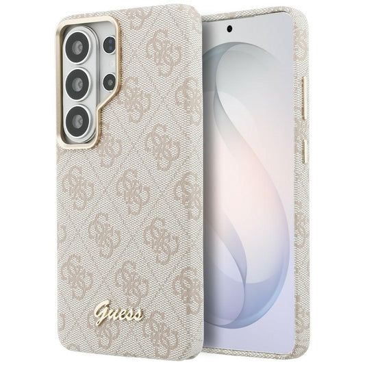 MagSafe hoesje voor Samsung Galaxy S26 Ultra S948, Guess, 4G Script Logo, Roze