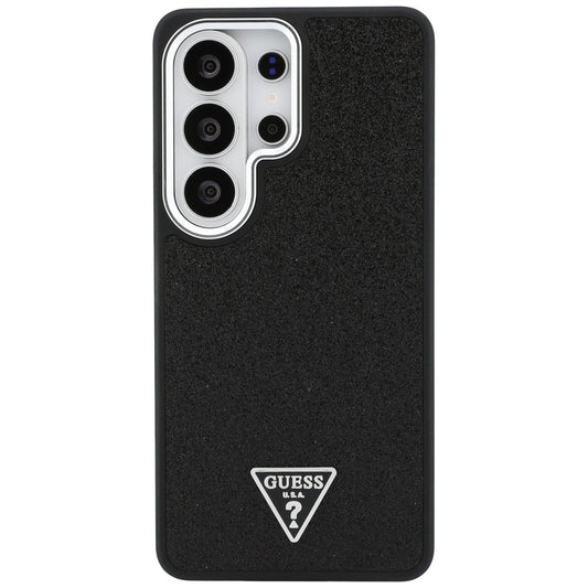 Étui MagSafe pour Samsung Galaxy S26 Ultra S948, Guess, logo triangle pailleté fixe, noir