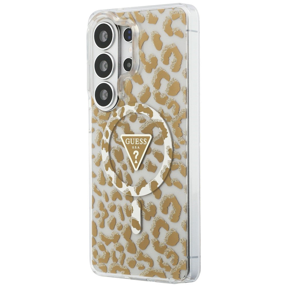 MagSafe hoesje voor Samsung Galaxy S26 Ultra S948, Guess, IML Leopard Pattern, Bruin
