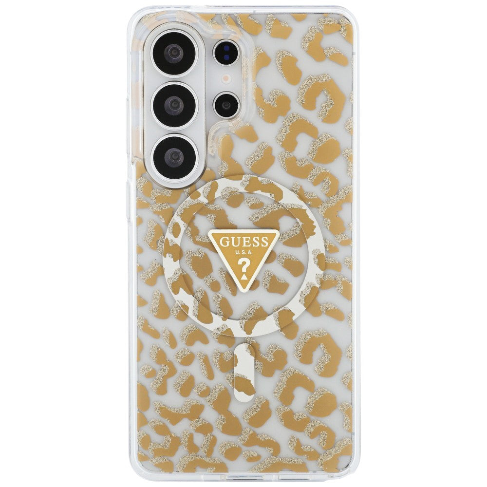 MagSafe hoesje voor Samsung Galaxy S26 Ultra S948, Guess, IML Leopard Pattern, Bruin
