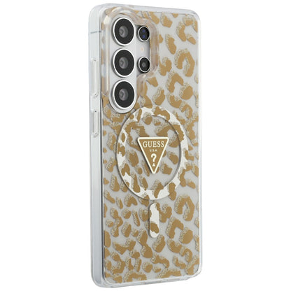 MagSafe hoesje voor Samsung Galaxy S26 Ultra S948, Guess, IML Leopard Pattern, Bruin