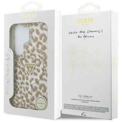 MagSafe hoesje voor Samsung Galaxy S26 Ultra S948, Guess, IML Leopard Pattern, Bruin