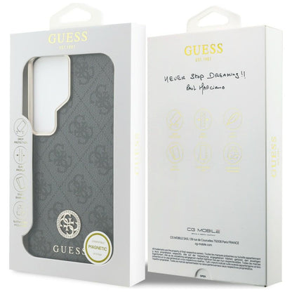 MagSafe hoes voor Samsung Galaxy S26 Ultra S948, Guess, Strass Round Logo, Zwart