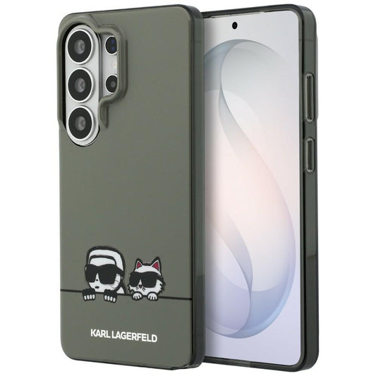 Étui MagSafe pour Samsung Galaxy S26 Ultra S948, Karl Lagerfeld, IML Karl & Choupette Peekaboo Logo, Noir