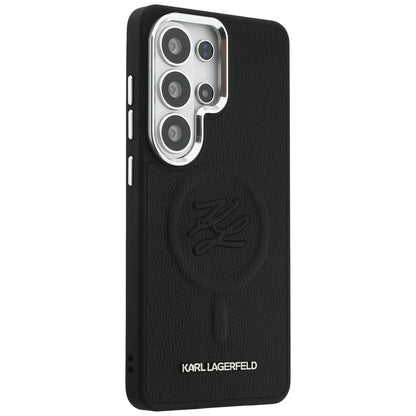 MagSafe Hülle für Samsung Galaxy S26 Ultra S948, Karl Lagerfeld, Initial Logo Debossed, Schwarz
