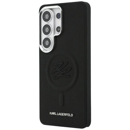 MagSafe Hülle für Samsung Galaxy S26 Ultra S948, Karl Lagerfeld, Initial Logo Debossed, Schwarz