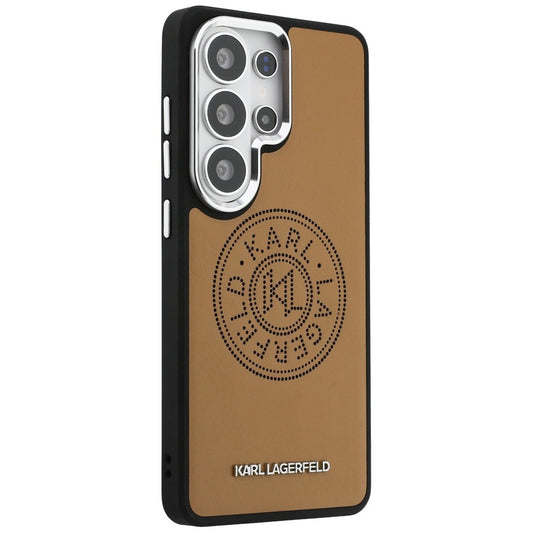 Étui MagSafe pour Samsung Galaxy S26 Ultra S948, Karl Lagerfeld, Karl Round Point Logo, Marron