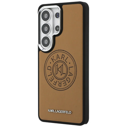 Étui MagSafe pour Samsung Galaxy S26 Ultra S948, Karl Lagerfeld, Karl Round Point Logo, Marron