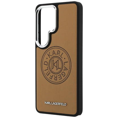 Étui MagSafe pour Samsung Galaxy S26 Ultra S948, Karl Lagerfeld, Karl Round Point Logo, Marron