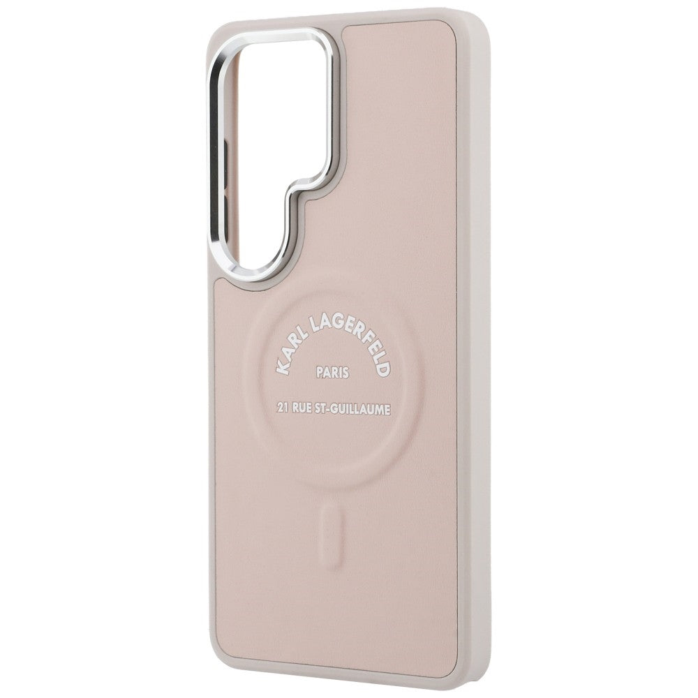 Étui MagSafe pour Samsung Galaxy S26 Ultra S948, Karl Lagerfeld, Logo Karl RSG, Rose