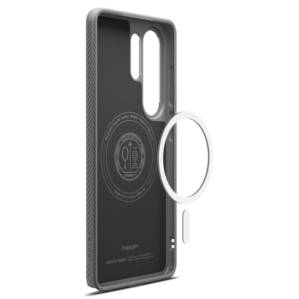 MagSafe Hülle für Samsung Galaxy S26 Ultra S948, Spigen, Liquid Air, Grau ACS10675