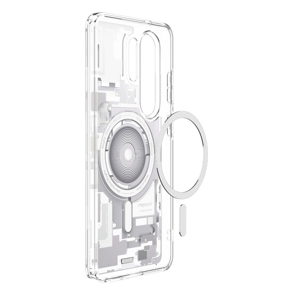 Coque MagSafe pour Samsung Galaxy S26 Ultra S948, Spigen, Ultra Hybrid Zero One, Blanche ACS10683