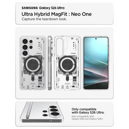 MagSafe Case for Samsung Galaxy S26 Ultra S948, Spigen, Ultra Hybrid Neo One, Transparent ACS11206