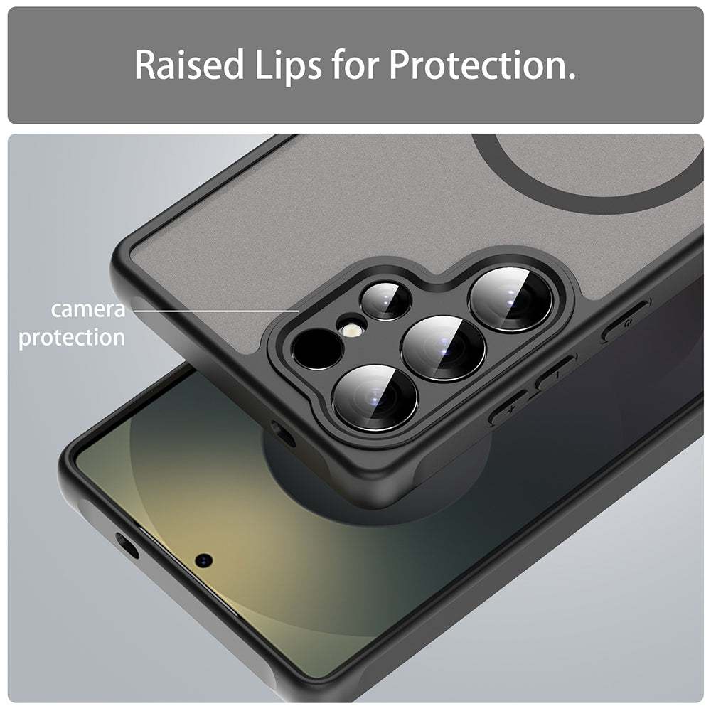MagSafe-Hülle für Samsung Galaxy S26 Ultra S948, Techsuit, HaloFrost II (Einzelne Kameraausschnitte), Schwarz
