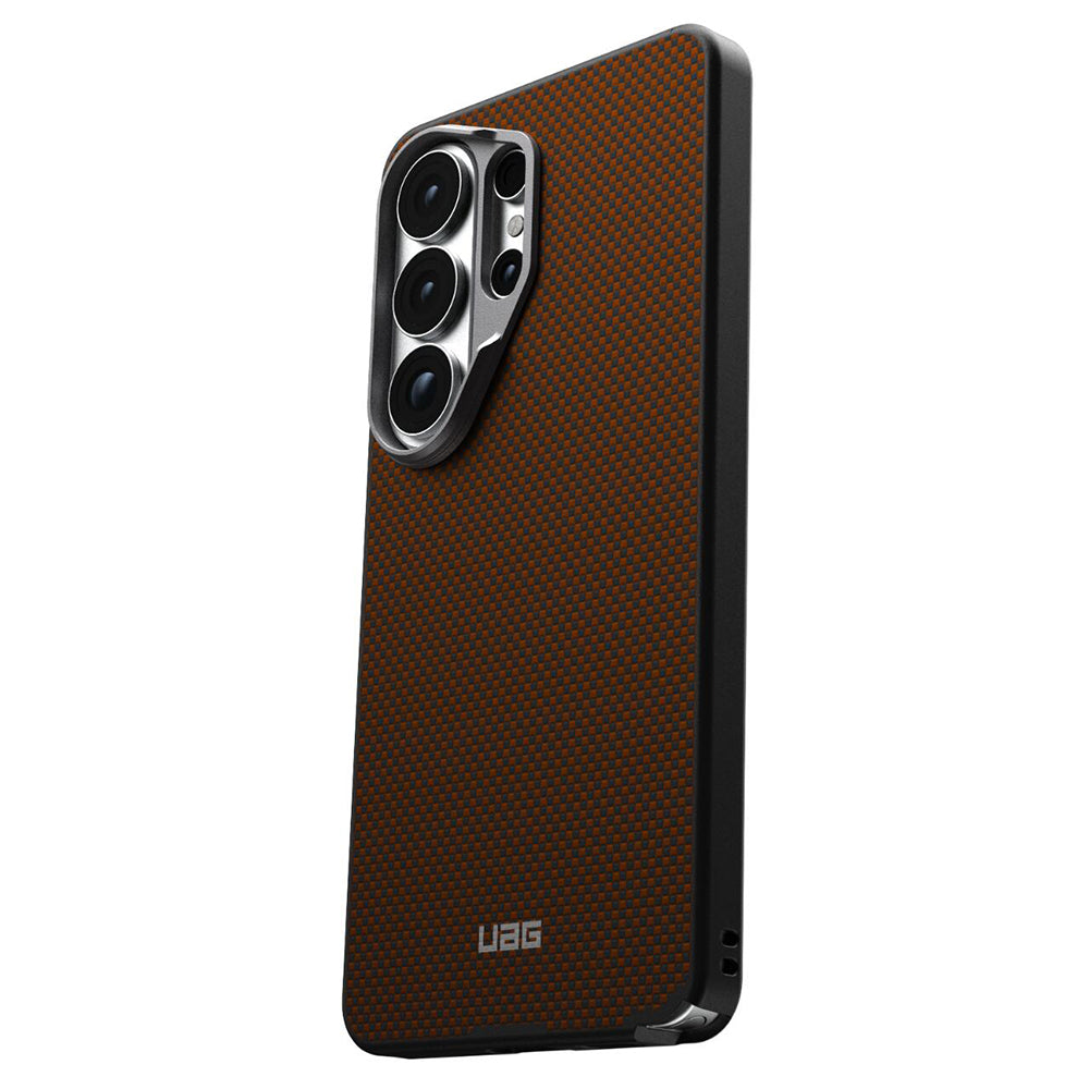 Coque MagSafe pour Samsung Galaxy S26 Ultra S948, Urban Armor Gear, Fibr Armr, Orange Noire
