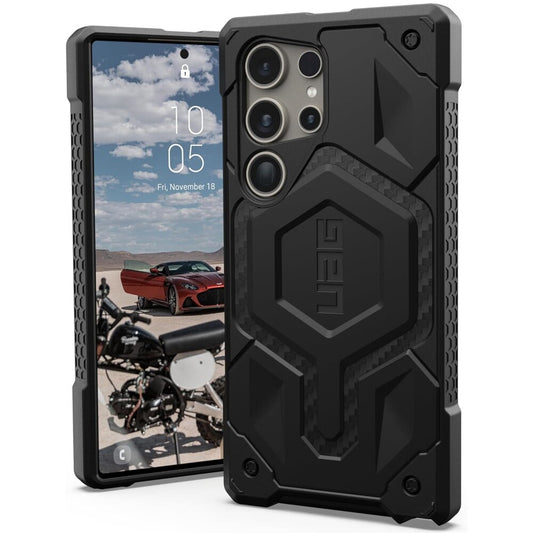 Coque MagSafe pour Samsung Galaxy S26 Ultra S948, Urban Armor Gear, Monarch Pro Carbon, noire