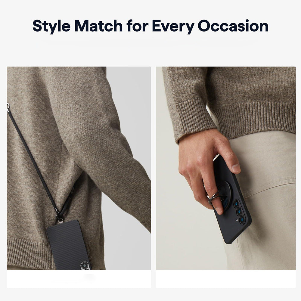 Étui MagSafe pour Samsung Galaxy S26 Ultra, Techsuit, Fibre d'Aramide, Noir