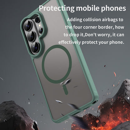 Coque MagSafe pour Samsung Galaxy S26 Ultra, Techsuit, HaloFrost II, Vert