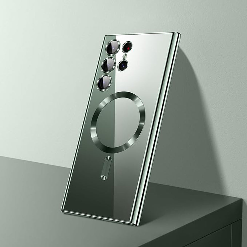 Étui MagSafe pour Samsung Galaxy S26 Ultra, Techsuit, Luxury Crystal, Vert Clair