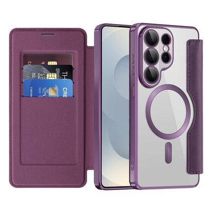 MagSafe Case for Samsung Galaxy S26 Ultra, Techsuit, SmartMag Book, Purple