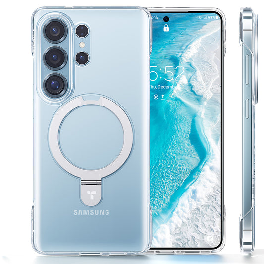 MagSafe hoesje voor Samsung Galaxy S26 Ultra, Torras, Ostand Slim, Transparant