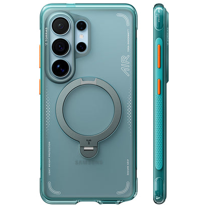 Coque MagSafe pour Samsung Galaxy S26 Ultra S948, Torras, Ostand Spin Air, Vert