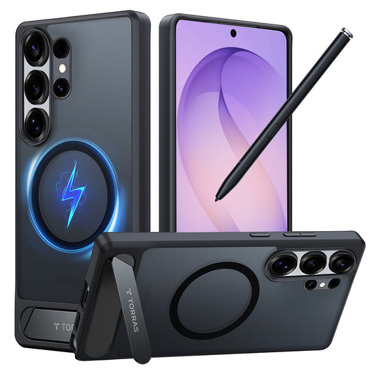 MagSafe hoes voor Samsung Galaxy S26 Ultra, Torras, Pstand, Zwart
