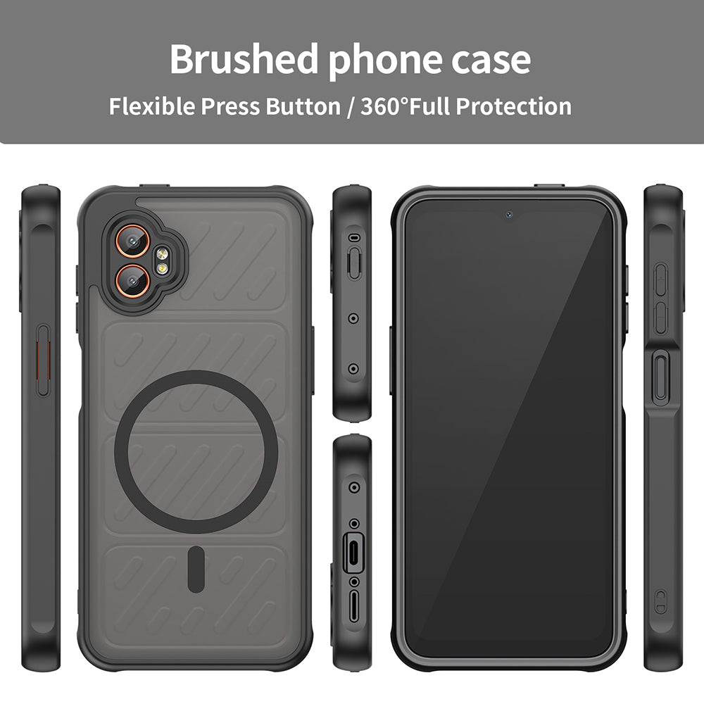 Coque MagSafe pour Samsung Galaxy XCover7 Pro, Techsuit, HaloFrost II, Noire