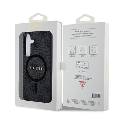 MagSafe hoesje voor Samsung Galaxy Z Flip7 F766, Guess, 4G Collection, Zwart