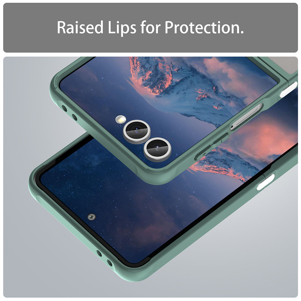 Coque MagSafe pour Samsung Galaxy Z Flip7 F766, Techsuit, HaloFrost II, Vert