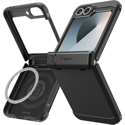 MagSafe hoesje voor Samsung Galaxy Z Flip7 FE F761 / Z Flip6 F741, Spigen, Tough Armor Pro, Zwart ACS09807