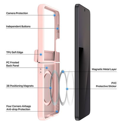 Coque MagSafe pour Samsung Galaxy Z Flip8 F776, DUX DUCIS, Yind, Violet Clair