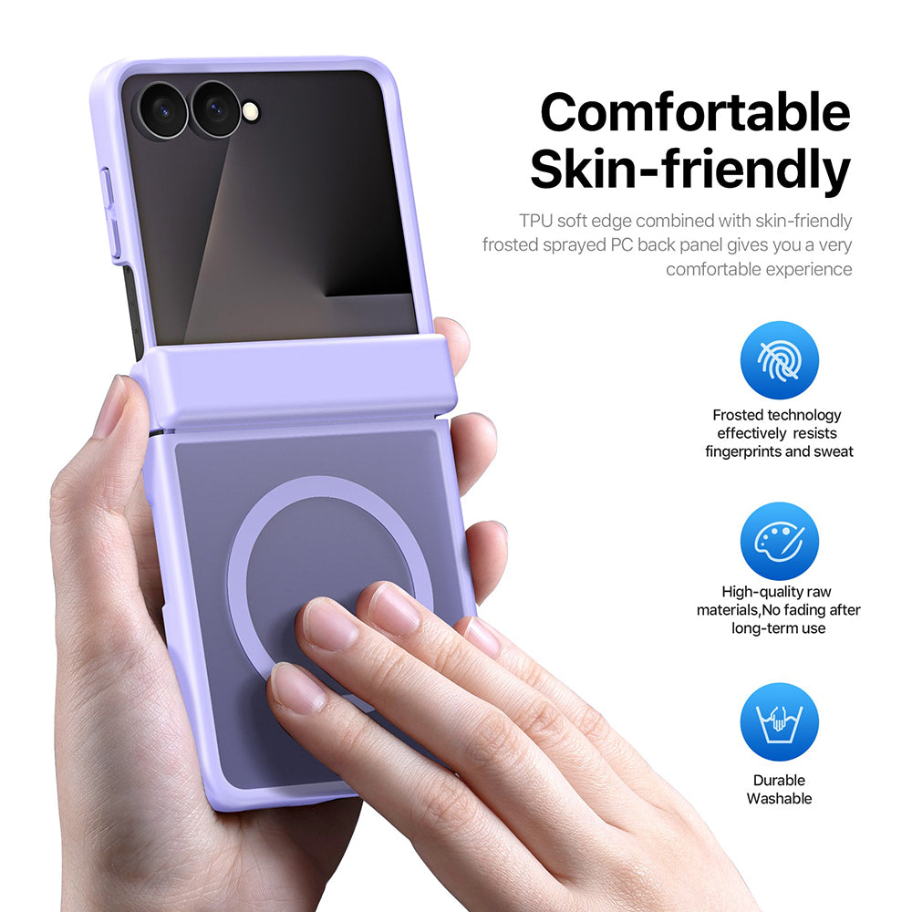 Coque MagSafe pour Samsung Galaxy Z Flip8 F776, DUX DUCIS, Yind, Noire