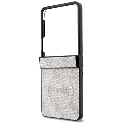 Coque MagSafe pour Samsung Galaxy Z Flip8 F776, Guess, 4G Leather Classic, Rose