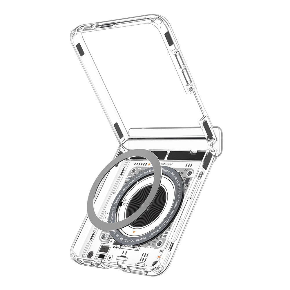 MagSafe-hoes voor Samsung Galaxy Z Flip8 F776, Spigen, Ultra Hybrid Pro Neo One, Transparant ACS11525