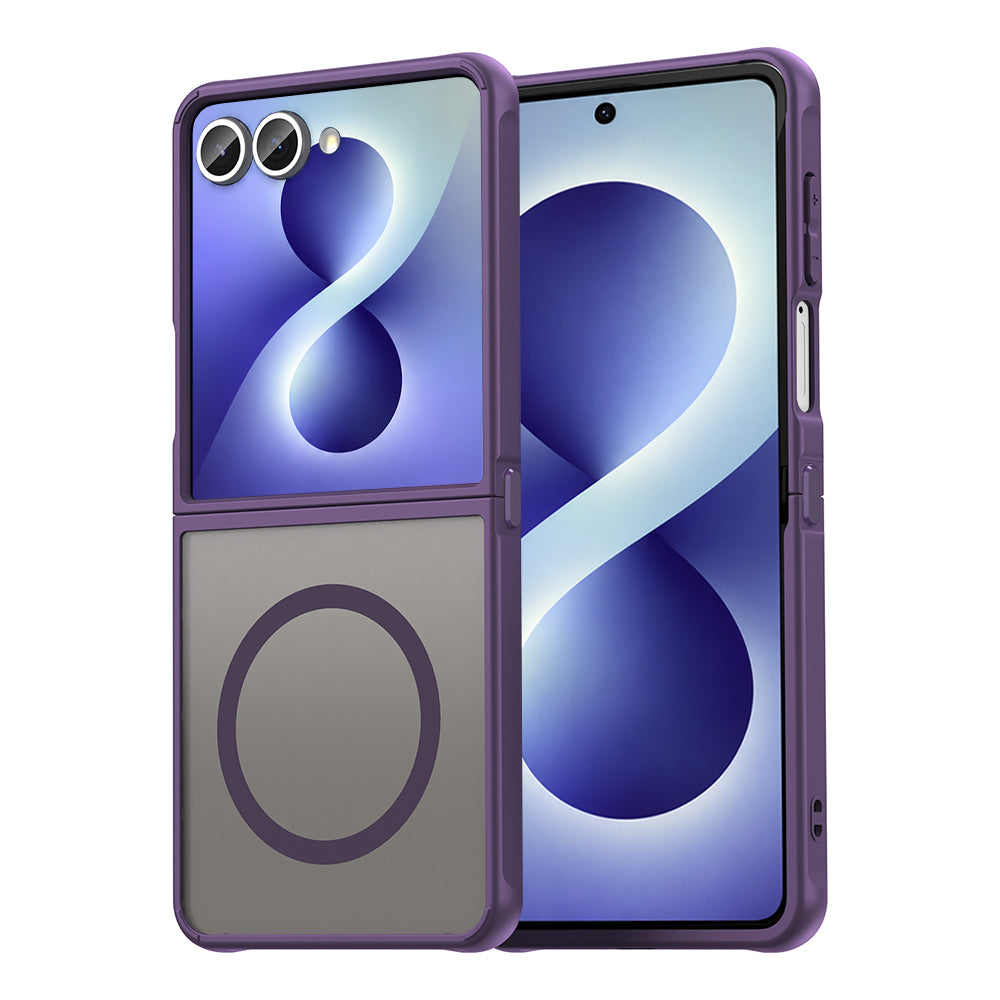 Coque MagSafe pour Samsung Galaxy Z Flip8 F776, Techsuit, HaloFrost II, Violet