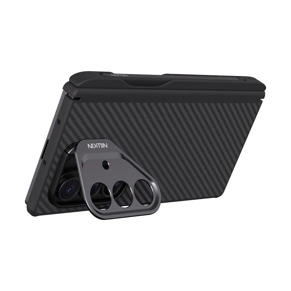 MagSafe-hoes voor Samsung Galaxy Z Fold7 F966, Nillkin, CarboProp met camerauitsparing en S-Pen-houder, zwart